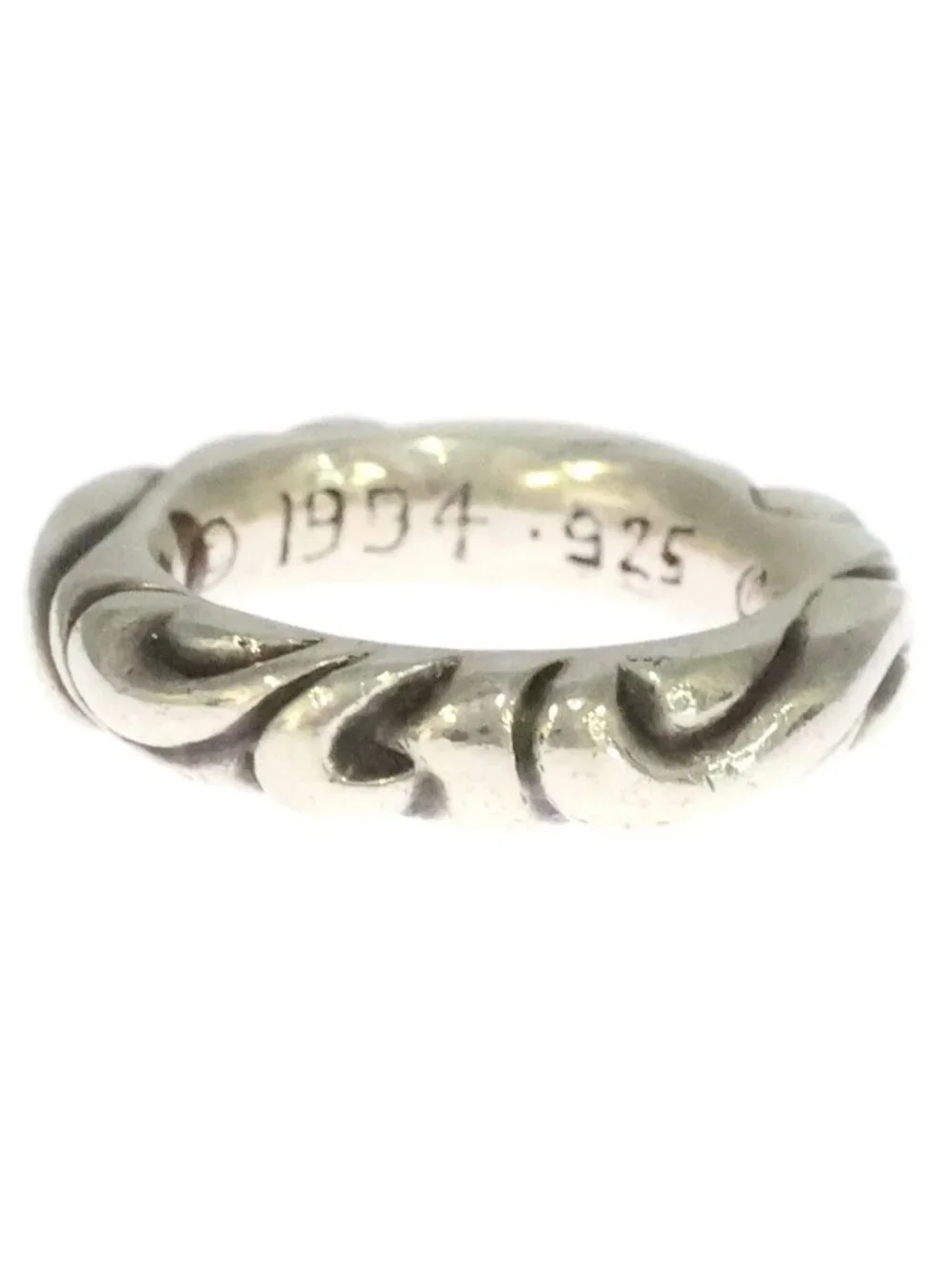 Chrome Hearts Scrl Band Scroll Ring Silver
